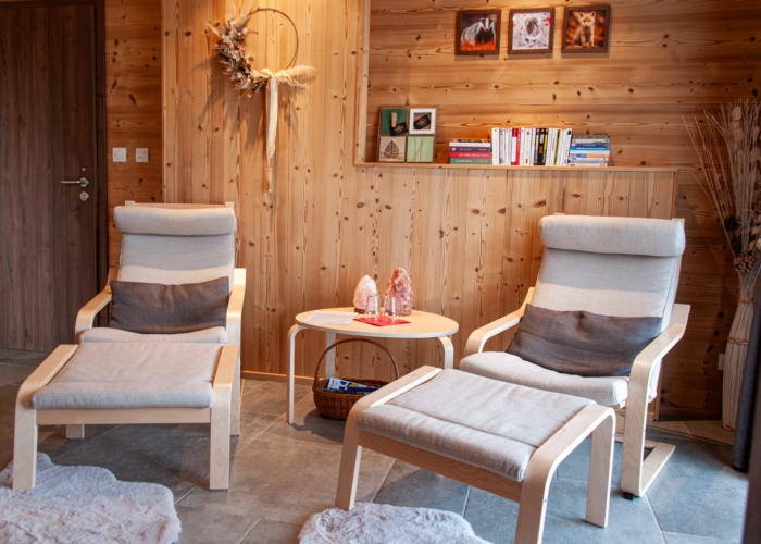 salle de repos du sauna_Notre Chalet