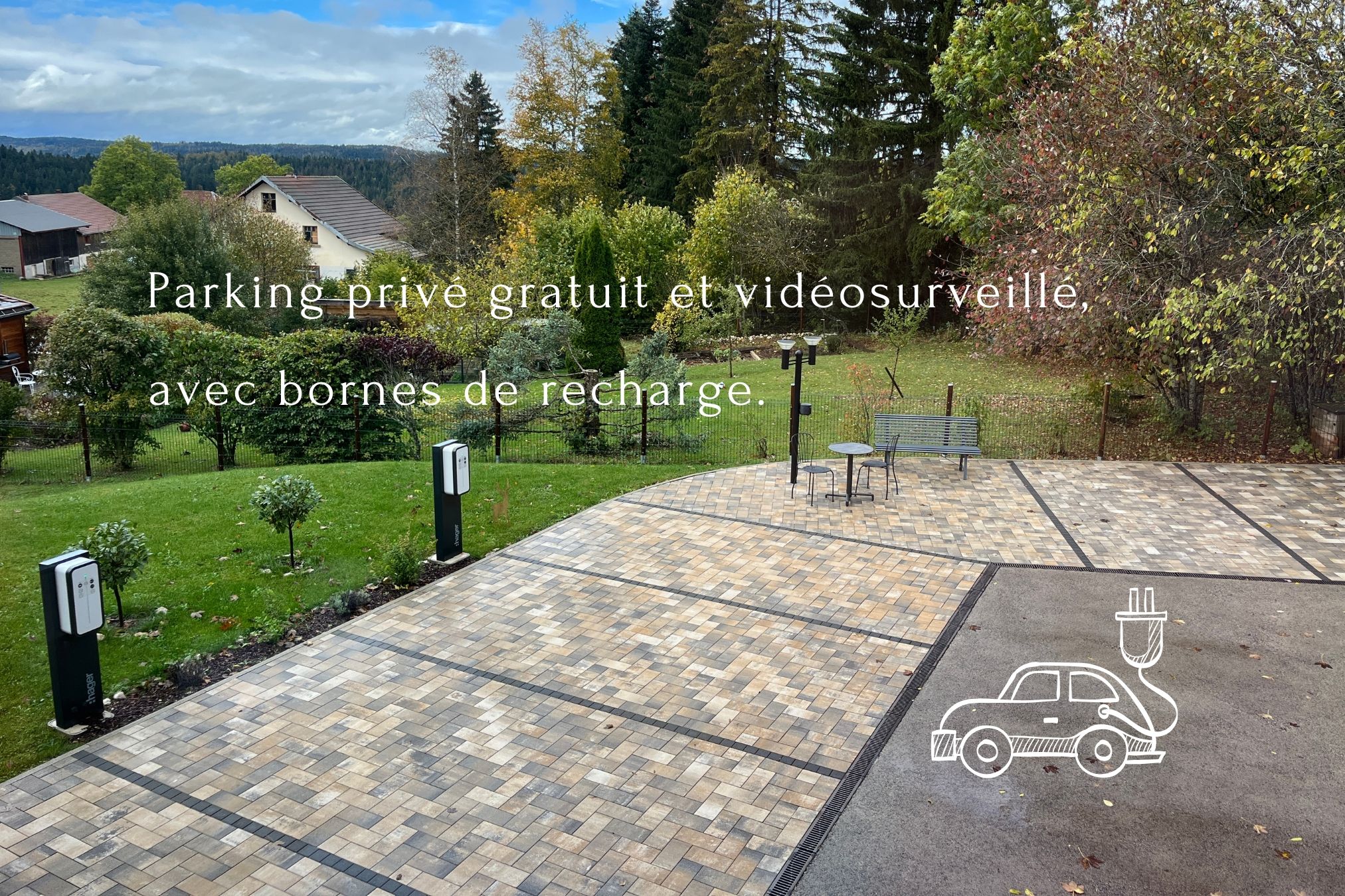 parking-prive-avec-bornes-de-recharge-notre-chalet-les-fourgs